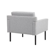 Boss Grey Poly-Linen Weave Lounge Chair, BR8001-GY
